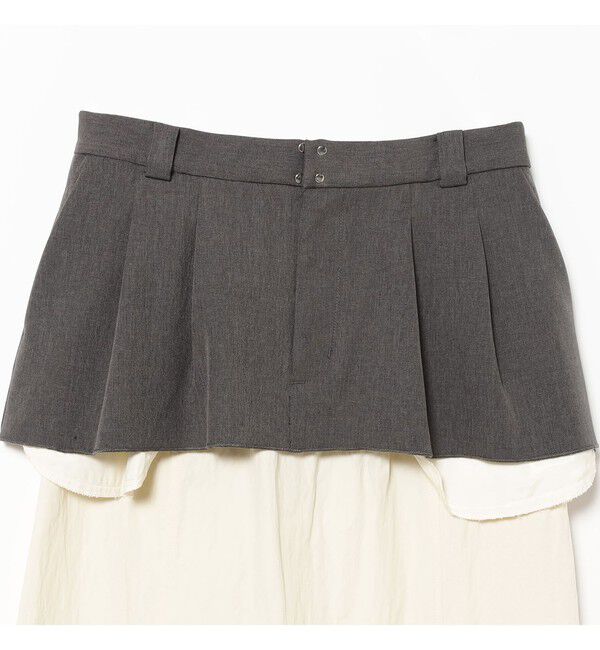 Ray BEAMS 「異素材 レイヤード スカート」|スカート|