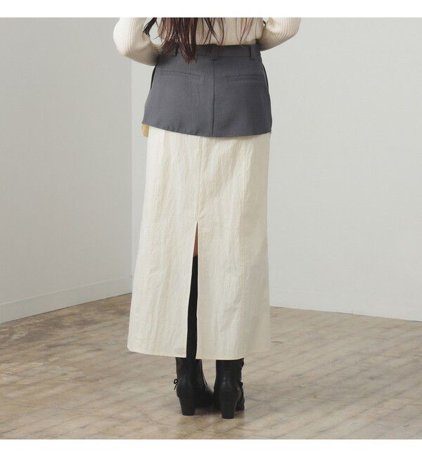 Ray BEAMS 「異素材 レイヤード スカート」|スカート|