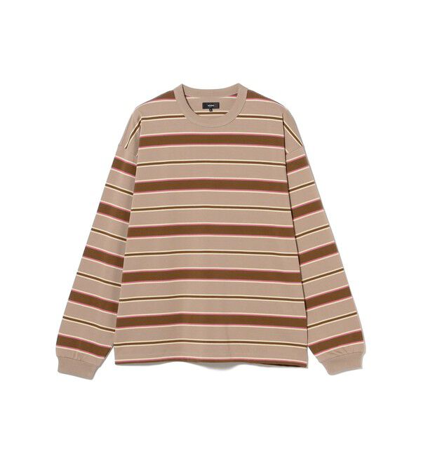 BEAMS「ボーダー ルーズ ロングスリーブTシャツ」|Tシャツ・カットソー|KHAKI