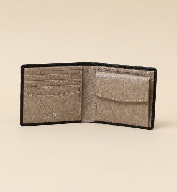 SHIPS「【WEB限定】SHIPS:【SAFFIANO LEATHER】2トーン 2つ折 ウォレット（財布）」|財布|