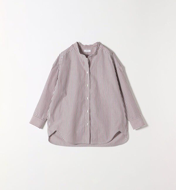 SHIPS any「《一部追加予約》SHIPS any:〈洗濯機可能〉REPREVE バンド カラー シャツ」|シャツ・ブラウス|