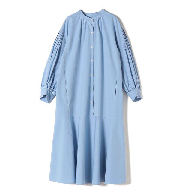 SHIPS for women「〈手洗い可能〉GIZA スーピマ 綿 切り替え バンドカラー ワンピース◇」|ワンピース|