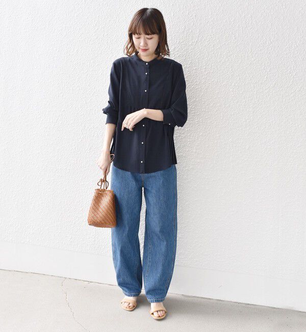 SHIPS for women「《一部追加予約》【WEB限定】〈手洗い可能〉ストレッチ ジョーゼット プリーツ ブラウス」|シャツ・ブラウス|