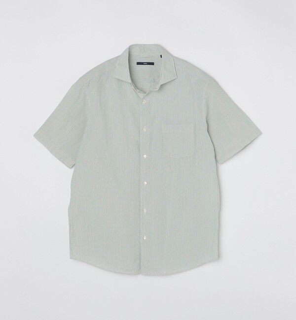 SHIPS「SHIPS: ボイル セミワイドカラー ストライプ ショートスリーブ シャツ」|シャツ・ブラウス|