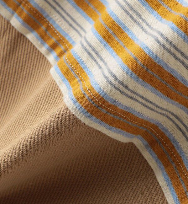 SHIPS KIDS「SHIPS KIDS:リサイクルコットン ボーダー ロンパース」|ロンパース|