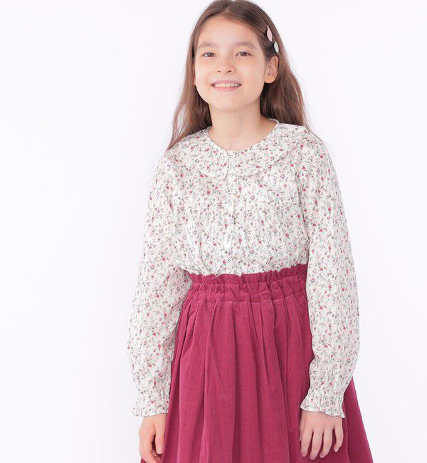 SHIPS KIDS「SHIPS KIDS:140～150cm / リバティ 長袖 ブラウス」|シャツ・ブラウス|