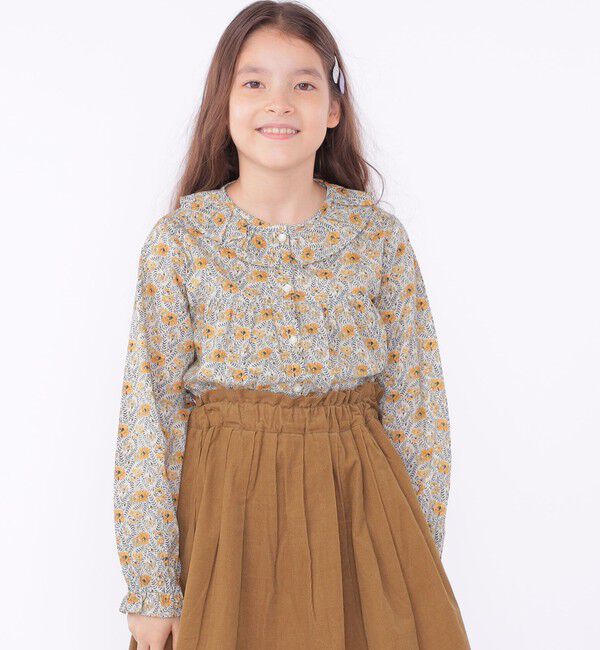 SHIPS KIDS「SHIPS KIDS:140～150cm / リバティ 長袖 ブラウス」|シャツ・ブラウス|