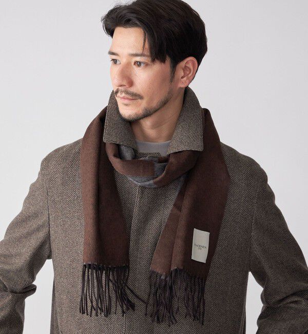 SHIPS「【SHIPS別注】PIACENZA: シルク カシミヤ リバーシブル マフラー」|マフラー|