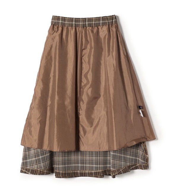 SHIPS Colors 「SHIPS Colors:〈洗濯機可能〉チェック プリント アシンメトリー フレア スカート」|フレア|