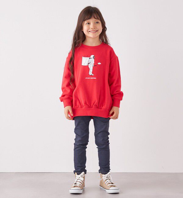 SHIPS any「ARCH&LINE: オーガニックコットン プリント スウェット<KIDS>」|スウェット・ジャージ|