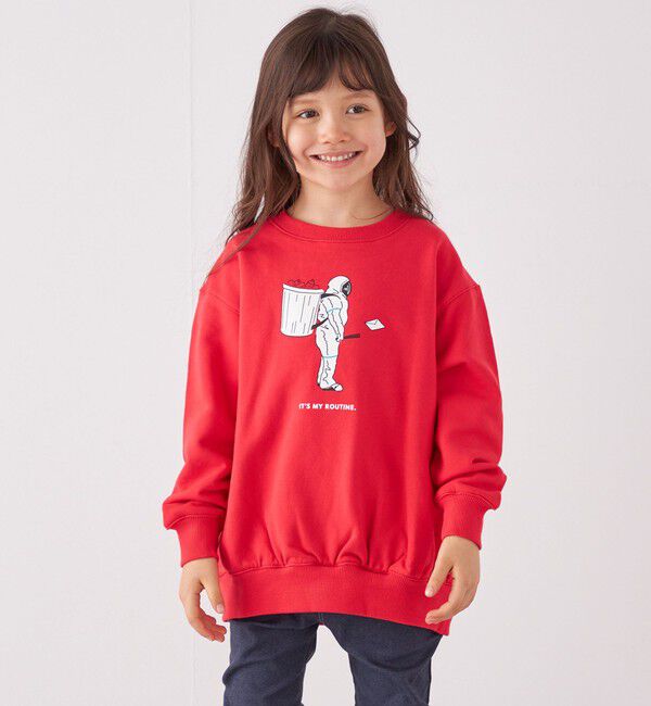 SHIPS any「ARCH&LINE: オーガニックコットン プリント スウェット<KIDS>」|スウェット・ジャージ|