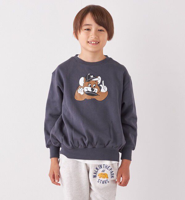 SHIPS any「ARCH&LINE: オーガニックコットン プリント スウェット<KIDS>」|スウェット・ジャージ|