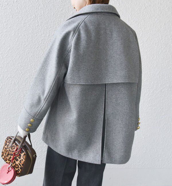 SHIPS for women「【WEB限定】〈手洗い可能〉ウール ライク ジャージー メルトン 2WAY Pコート」|ピーコート|