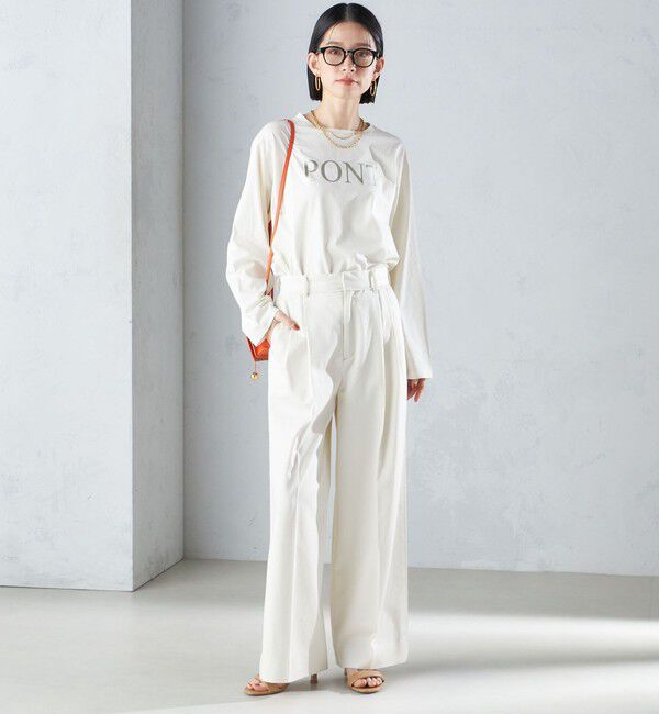 SHIPS for women「ローズ ペトール ロング スリーブ プリント TEE」|Tシャツ・カットソー|