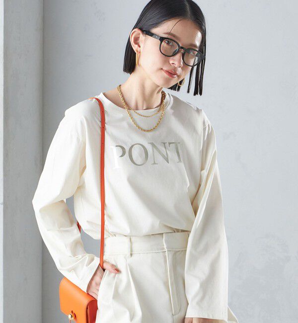 SHIPS for women「ローズ ペトール ロング スリーブ プリント TEE」|Tシャツ・カットソー|