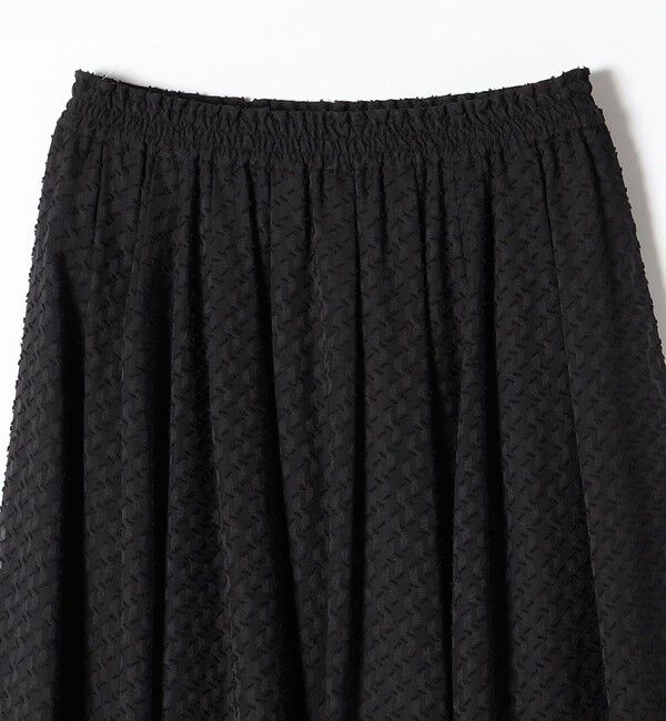 quaranciel「quaranciel:〈手洗い可能〉カットジャカード ジオメトリック ギャザー スカート」|スカート|