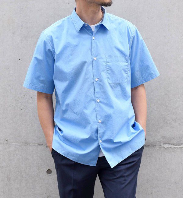 SHIPS any「SHIPS any: ブルーパレット ソリッド / ストライプ リラックス レギュラーカラー シャツ◇」|シャツ・ブラウス|ブルー