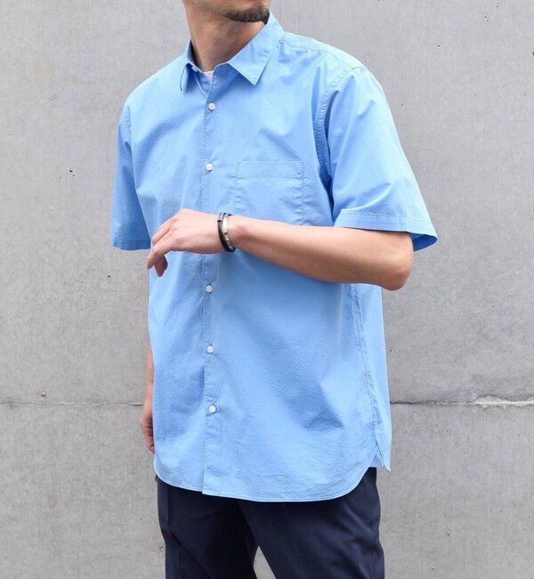 SHIPS any「SHIPS any: ブルーパレット ソリッド / ストライプ リラックス レギュラーカラー シャツ◇」|シャツ・ブラウス|