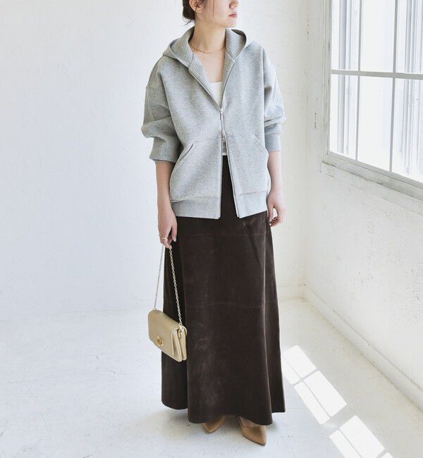 quaranciel「quaranciel:〈洗濯機可能〉ポンチ ダブルジップ スウェット パーカー」|パーカー|