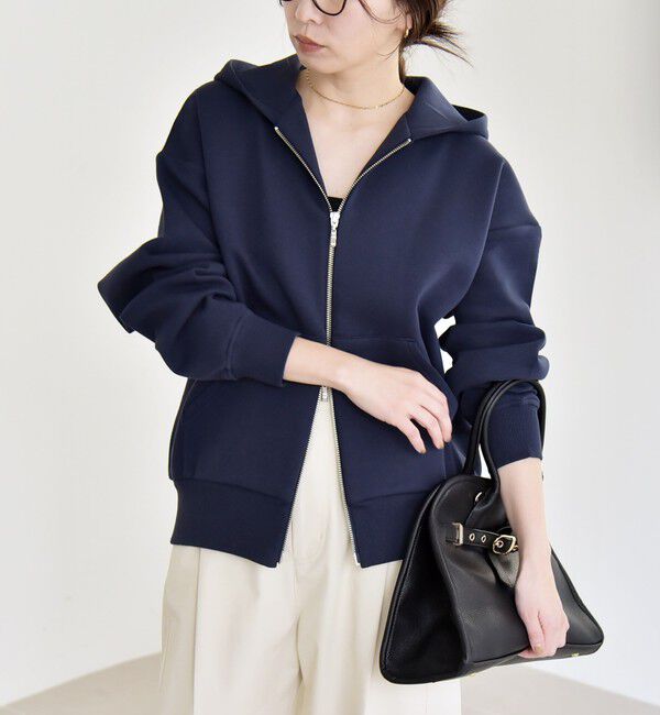 quaranciel「quaranciel:〈洗濯機可能〉ポンチ ダブルジップ スウェット パーカー」|パーカー|