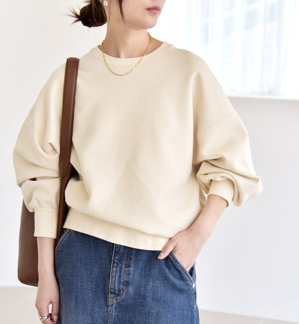 quaranciel「《一部追加予約》quaranciel:〈洗濯機可能〉ポンチ ベーシック コンパクト スウェット」|スウェット・ジャージ|ナチュラル