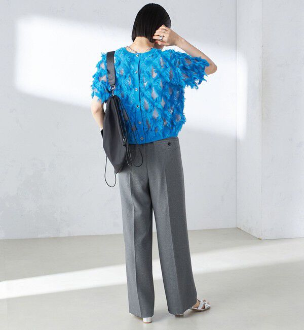 SHIPS for women「〈手洗い可能〉シャーク ツイード タック パンツ」|その他|