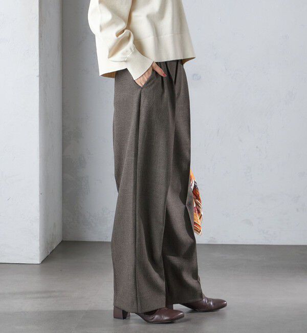 SHIPS for women「〈手洗い可能〉シャーク ツイード タック パンツ」|その他|