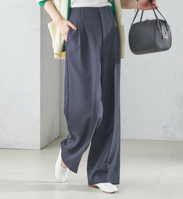 SHIPS for women「〈手洗い可能〉シャーク ツイード タック パンツ」|その他|