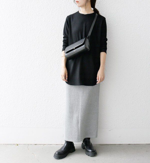 SHIPS any「SHIPS any:〈手洗い可能〉ウール ソフトシアー ラウンドヘム ロングスリーブ TEE」|Tシャツ・カットソー|