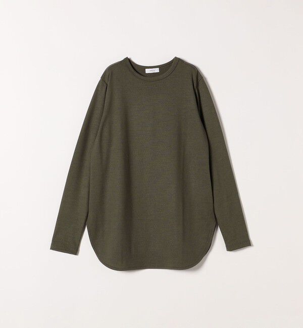 SHIPS any「SHIPS any:〈手洗い可能〉ウール ソフトシアー ラウンドヘム ロングスリーブ TEE」|Tシャツ・カットソー|