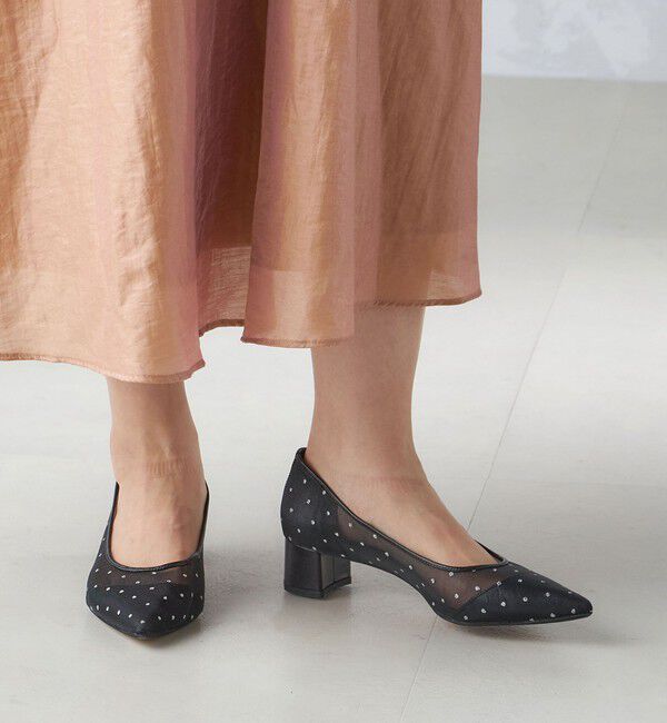 SHIPS for women「little black:ドット チュール パンプス」|パンプス|