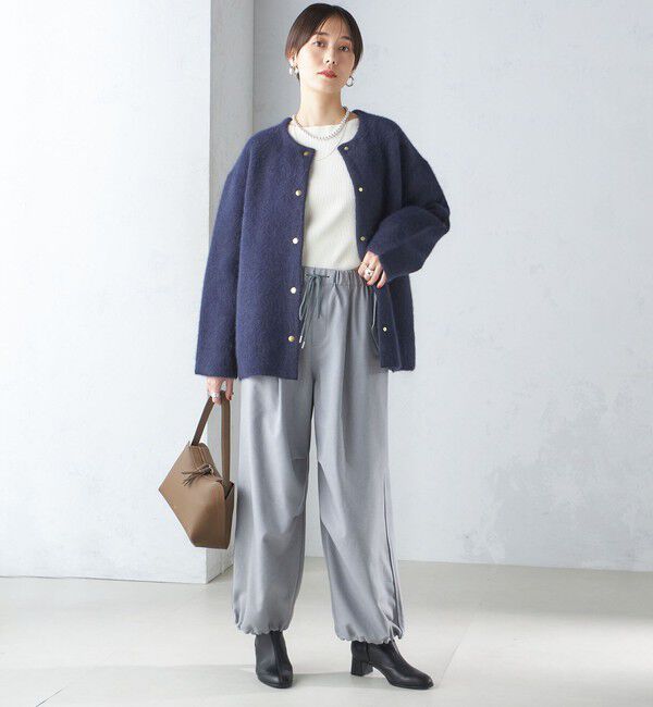 SHIPS for women「〈手洗い可能〉メランジ ツイル ドロスト パンツ」|その他|