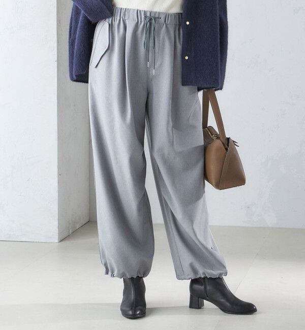 SHIPS for women「〈手洗い可能〉メランジ ツイル ドロスト パンツ」|その他|