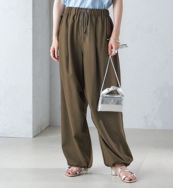 SHIPS for women「〈手洗い可能〉メランジ ツイル ドロスト パンツ」|その他|