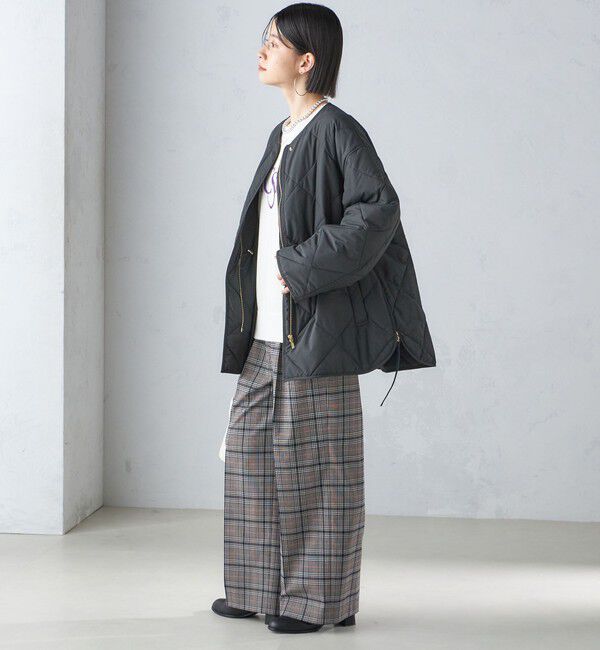 SHIPS for women「〈手洗い可能〉キルティング サイドジップ ブルゾン」|ブルゾン・スタジャン|