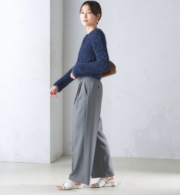 SHIPS for women「〈手洗い可能〉ラメ ニット 配色 カーディガン」|カーディガン|