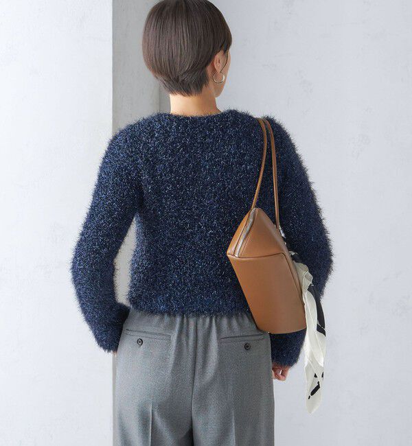 SHIPS for women「〈手洗い可能〉ラメ ニット 配色 カーディガン」|カーディガン|