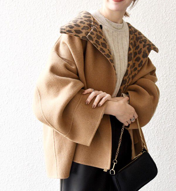 SHIPS any「《一部追加予約》【WEB限定】SHIPS any: リバー スタンドカラー ポンチョ ショート コート」|その他|