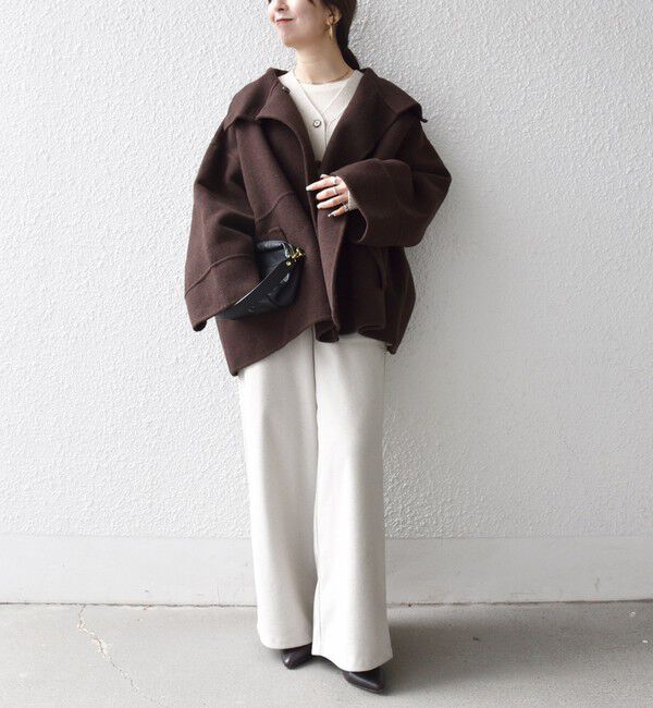 SHIPS any「《一部追加予約》【WEB限定】SHIPS any: リバー スタンドカラー ポンチョ ショート コート」|その他|