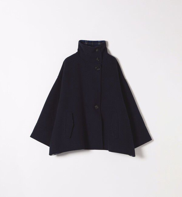 SHIPS any「《一部追加予約》【WEB限定】SHIPS any: リバー スタンドカラー ポンチョ ショート コート」|その他|