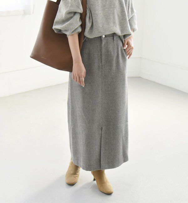 quaranciel「quaranciel:〈洗濯機可能〉ポリエステル サージ タイト スカート」|スカート|