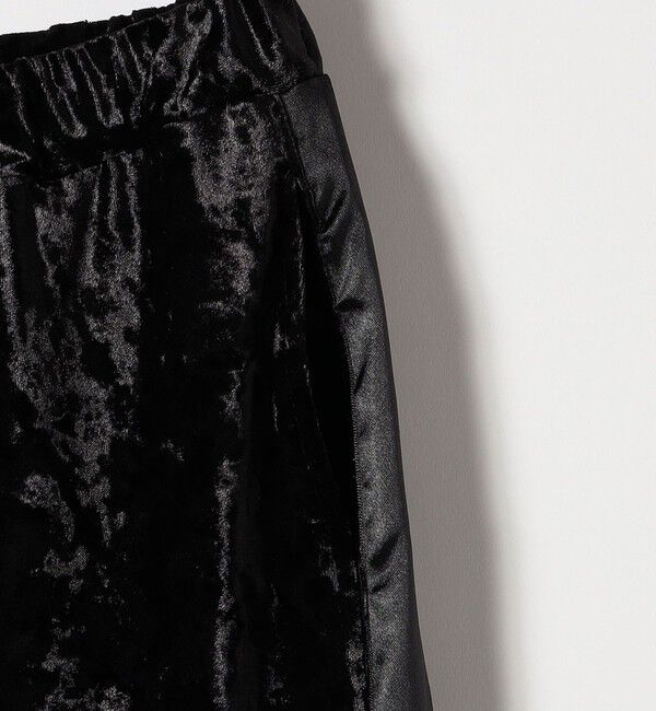 SHIPS any「SHIPS any:〈手洗い可能〉クラッシュ ベロア サイドライン ワイド イージー パンツ」|その他|