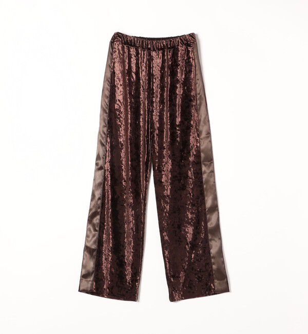 SHIPS any「SHIPS any:〈手洗い可能〉クラッシュ ベロア サイドライン ワイド イージー パンツ」|その他|