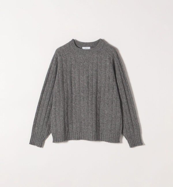 SHIPS any「【WEB限定】SHIPS any:〈手洗い可能〉ヤク ケーブル クルーネック ニット プルオーバー 2」|ニット・セーター|