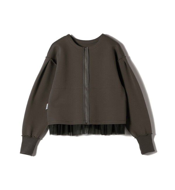 SHIPS for women「【WEB限定】 〈手洗い可能〉ダンボール &times; チュール ジップ 羽織」|その他|