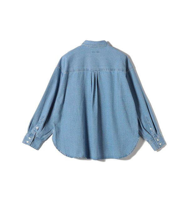 SHIPS for women「〈洗濯機可能〉デニム 刺繍 オーバー シャツ」|シャツ・ブラウス|