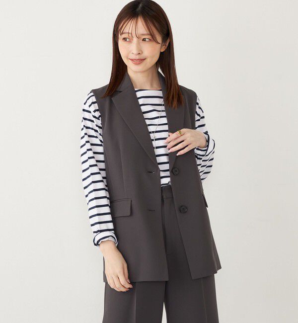 SHIPS Colors 「SHIPS Colors:〈手洗い可能〉シングルボタン ジレ (セットアップ対応可能)◇」|ベスト・ジレ|