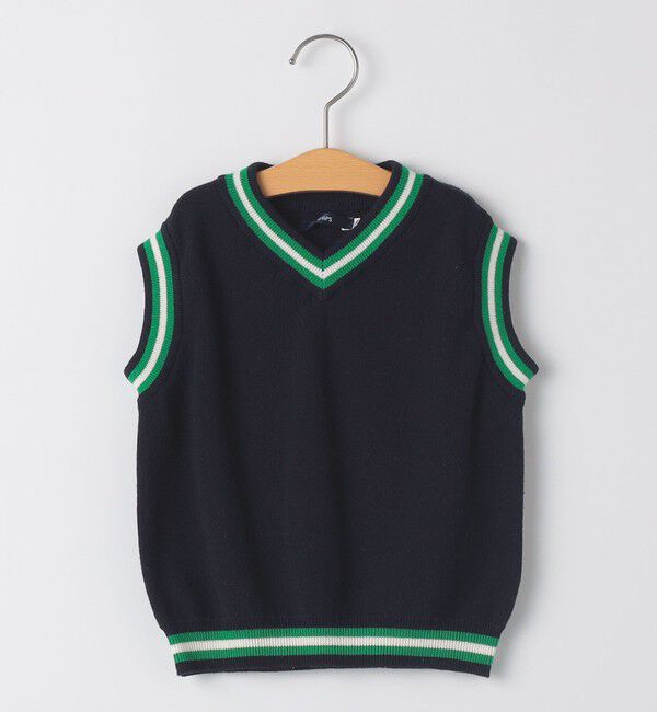SHIPS KIDS「SHIPS KIDS:85～95cm / ニット ベスト」|ベスト・ジレ|ネイビー