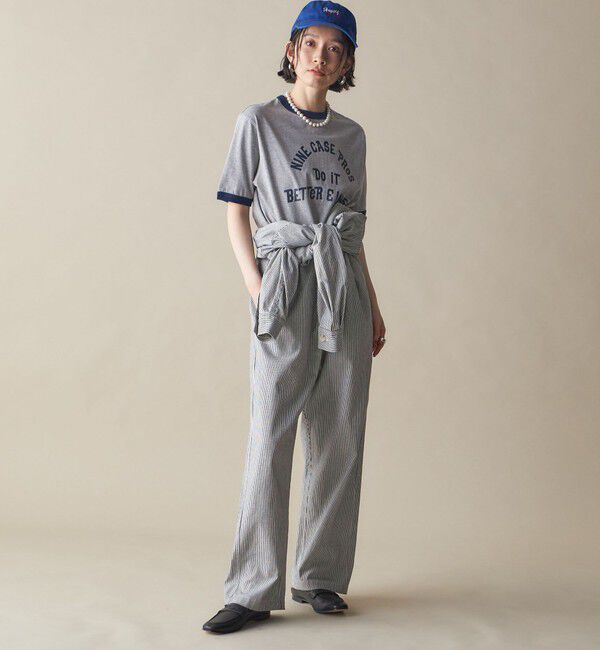 SHIPS for women「SHIPS NINE CASE:〈洗濯機可能〉プリント リンガー TEE」|Tシャツ・カットソー|