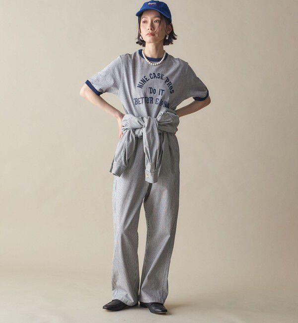 SHIPS for women「SHIPS NINE CASE:〈洗濯機可能〉プリント リンガー TEE」|Tシャツ・カットソー|